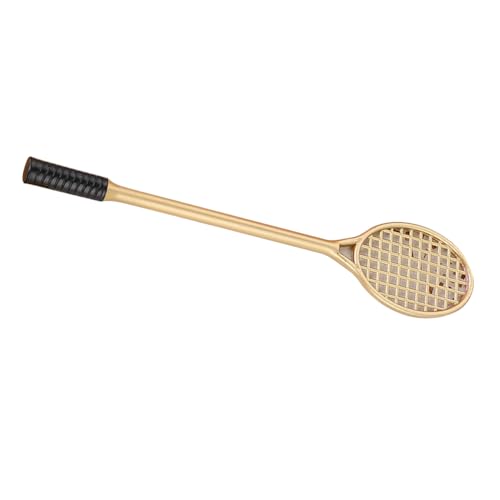 Bolígrafo gel con diseño de raqueta de tenis negro 0.5mm miniatura 3