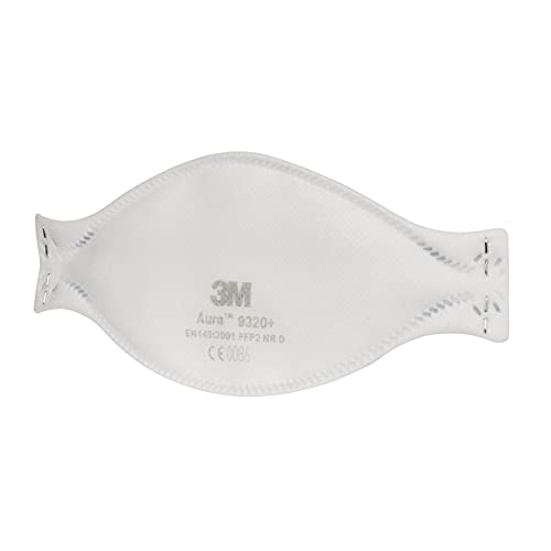 3M Aura 9320+ Atemschutzmaske FFP2 – Komfortable Partikelschutzmaske mit optimaler Gesichtsanpassung – Einwegmaske mit Schutzstufe FFP2 - einzeln verpackt , 20 Stück - Image 3
