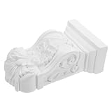 Matériau en résine : fabriquée à partir de résine imitant le plâtre, cette pièce présente une texture réaliste et un savoir-faire méticuleux, des supports de manteau de cheminée robustes, un corbeau de manteau