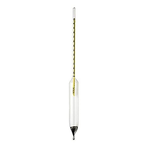Thomas Durac API ASTM Hydrometer, 90 to 96 degree API Range, 0.1 degree API Accuracy, 163mm Length