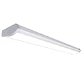 HYPERLITE 60W/50W/40W LED Wraparound Light Fixture, Linkable 4ft LED Wrap Light AC120V, 5000K Wrap Around Light, 4400LM/5500LM/6600LM LED Office Lights for Garage Closet Laundry Room, ETL Listed