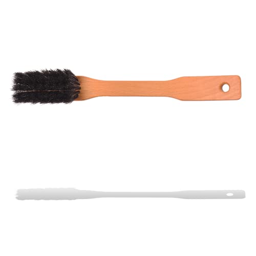 Image of Dish Cleaning Brush - Natural Horsehair Bristles - Ergonomic Wooden Handle - Gentle for Pots, Pans & Silverware - Made in Germany