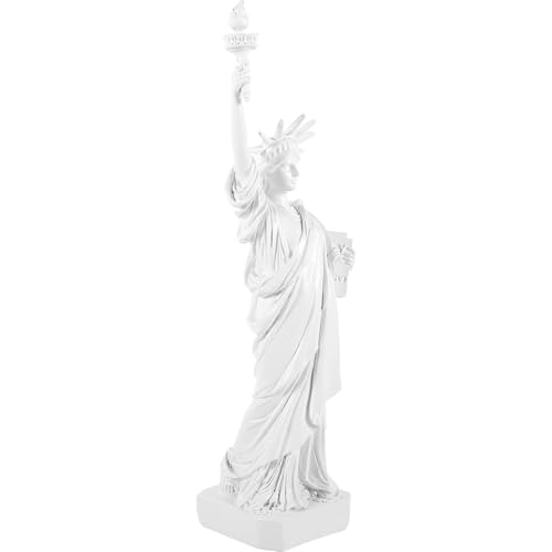 ABOOFAN Statue Liberté en Résine Blanche, Ornement Solide et Décoratif, Sculpture Vivante et Délicate pour Décoration de Cave à Vin ou Bureau