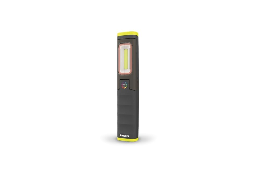 Philips Xperion 6000 UV Pillar lampa robocza LED, wysokiej jakości lampa warsztatowa wielokrotnego ładowania, lampa ręczna, rozkładane pole świetlne o jasności 500 lm, dodatkowe światło punktowe i