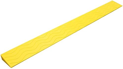 MINUSE Non-Slip Wheelchair Ramp,Portable Threshold Ramp for Indoor or Outdoor,Bathroom,Doorways,Supermarkets Entrance,Garage Entrance，PP Plastic Material (Color : Yellow, Size : 39x3.9x1.1in)