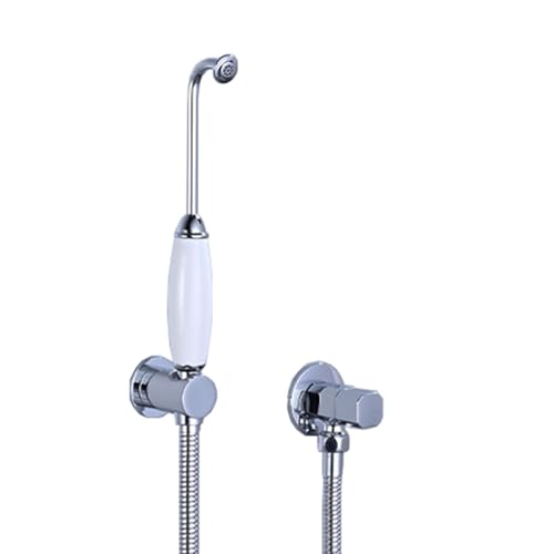 TYMYW Handheld Bidet Sprayer for Toilet Adjustable Water Pressure Wall-Mounted Bidet Shower Kit for Personal Hygiene White