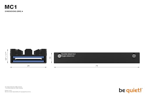 Image of be quiet! MC1 M.2 SSD Cooler Heatsink, Single and Double Sided 2280 modules