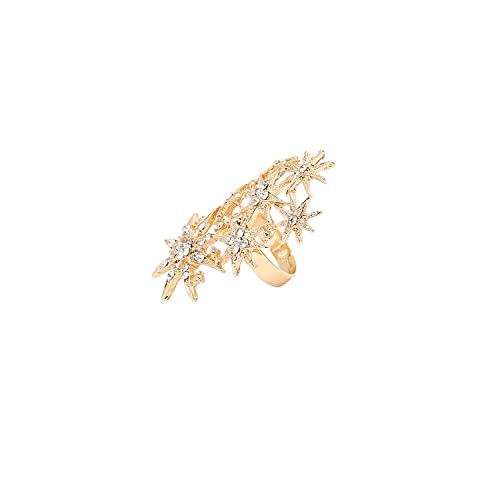 Image of SOHI Cocktail Ring for Women & Girls, Chunky Ring, Finger Ring, adjustable ring, Ladies Ring, Gold Plated Ring, aesthetic jewellery, hand ring for women