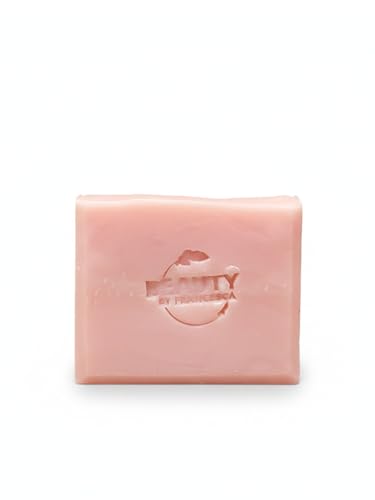 Beauty By Francesca Geranium Rose Handmade Vegan Soap Bar – Cold Process Floral Soap with Rose Clay – 4 oz