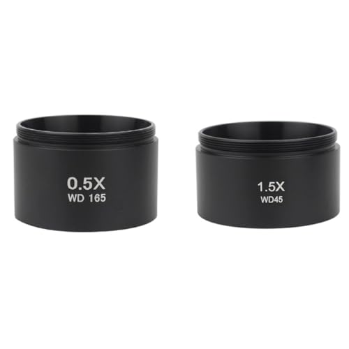 ラボ用顕微鏡アクセサリー WD165 0.5X 0.7X 0.75X 1.5X 2.0X 補助レンズ糸 48 ミリメートルバーローレンズ実体顕微鏡用(0.5X 1.5X)