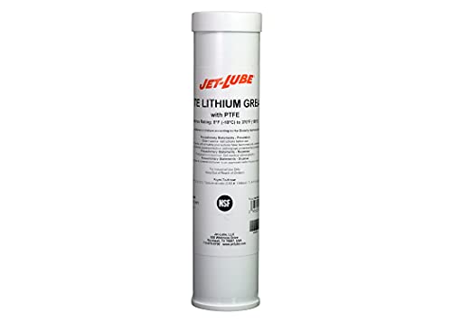 Jet-Lube White Lithium Grease - All-Purpose | Heavy Loads | Water-resistant | Pumpable | NLGI #2 | Contains PTFE | 14 oz. | Pack of 30
