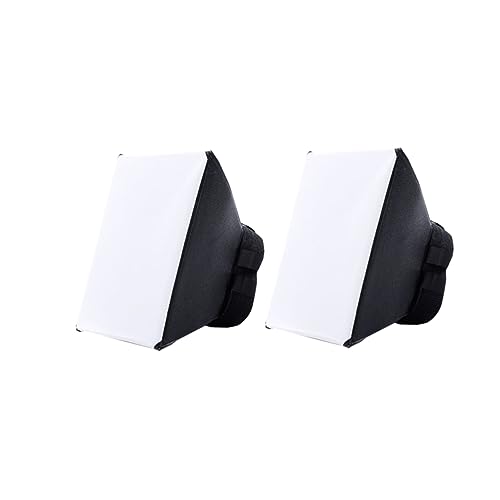 BRIGHTFUFU 2pcs Box Flash Diffuser Softbox Speedlight Softbox Camera Flash Diffuser Flash Reflector Diffuser for Photography Softbox Shooting Accessories Camera Diffuser Softbox Black