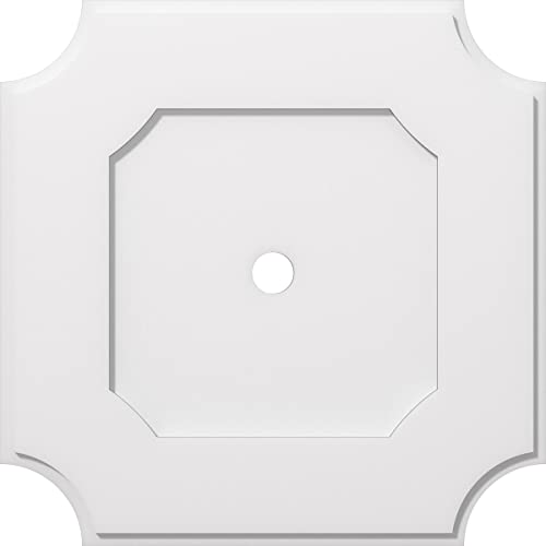 Image of Ekena Millwork CMP26LE-02000 Locke Architectural Grade PVC Contemporary Urethane Ceiling Medallions 26 inchOD x 2 inchID x 15 1 /2 inchC x 1 inchP
