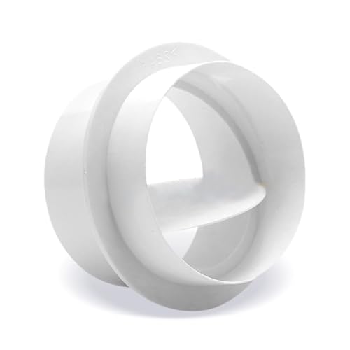 Non-Return Air Check Valve 80/100/110/150/200mm, Plastic Ventilation Pipe Valve for Exhaust Fan & Ducting (1 Pc)(100mm)