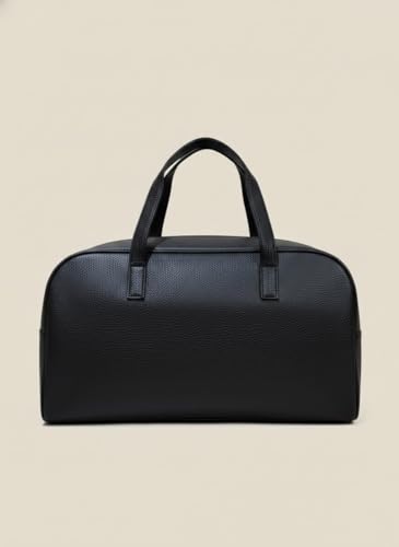 Image of Police Men's Brown Vegan Leather 40 L Duffle Bag | Premium Travel & Gym Bag | Top Handle Carry | Spacious & Durable Design | Black