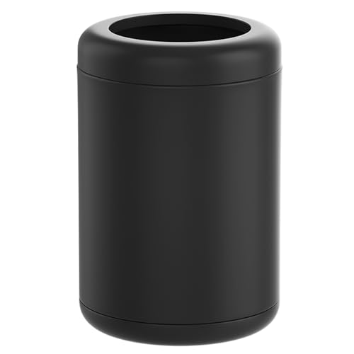 Image of 8L /2.1gal Black Bathroom Trash Can,Small Bedroom Garbage Can,Open Top Trash Can for Bathroom,Powder Room,Bedroom,Office (Black)