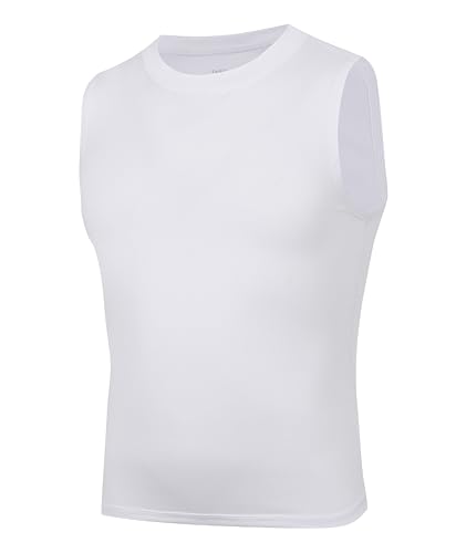 Youth Boy Girls Sleeveless Compression Shirt Kid Athletic Tank Top Quick Dry Basketball Football Undershirt2