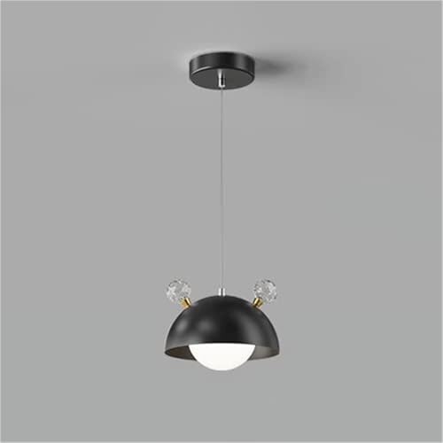 Chandelier semi-encastré en métal noir au design géométrique épuré
