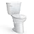 Elongated Two-Piece Toilet | 1.28 GPF High-Efficiency Flush With Soft-Close Seat | Durable Ceramic Bowl, 12” Rough-In, Easy Installation | WaterSense Certified, White