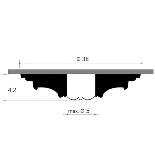 Rosace R08 Orac Ø 38 cm moulure de plafond en polyuréthane rigide apprêté - 4