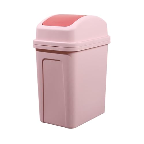 Image of Bathroom Trash Can with Lid ,5.5 Gallons, Plastic Garbage Can with Lid, Waste Basket,trash Bin,garbage Bin ,dog Proof Trash Can for Office, Bathroom, Kitchen, Living Room, Bedroom, Outdoor, Dorm