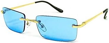 Pif wear Occhiali da sole uomo donna montatura color oro lenti in CR39 blu  in regalo custodia morbida e panno Slim 1 : Amazon.it: Abbigliamento