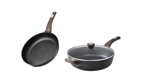 Image of SENSARTE 9.5Inch Frying Pan Nonstick Skillet Chefs with 12Inch Deep Fry Pan 5Quart Saute Pan, Free of Intentionally Added PFOA/PFOS, Induction Compatible