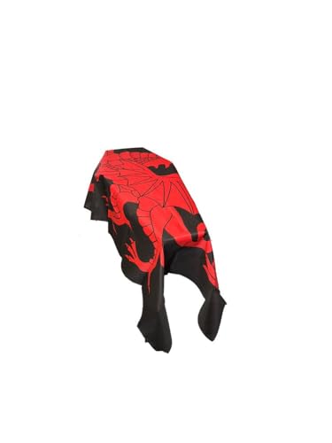 Bandera de ataúd negra y dragón galés para crear ambientes místicos en dormitorios y estudios
