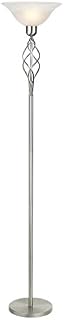 Classic Knot Twist Floor Light Uplighter Satin Chrome