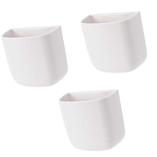 Caixa de armazenamento de controle remoto TOPBATHY com 3 peças, suporte de parede, suporte para carr