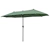 Sophia william 13ft large patio umbrella outdoor double sided rectangle market triple umbrella heavy duty 99 uv protection fade resistant base included  urban country home decor