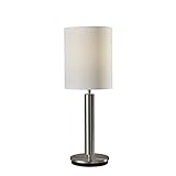 Adesso 4173-22  Hollywood Table Lamp, Satin Steel