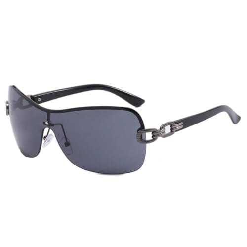 Lunettes de soleil de plage pour l'été style punk et ovale sans monture