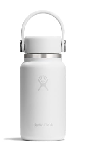 Image of Hydro Flask Micro Bottle - Insulated Mini Leak Proof Flask for Purse or Pocket in 6.7 Oz Tonal White