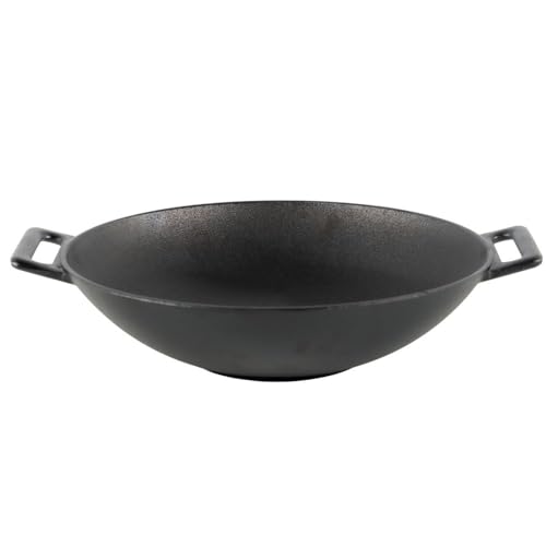 lätt Home Wok Antiadherente in Ghisa Smaltato Nero 31 cm.