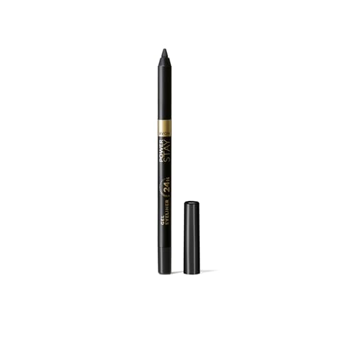 AVON Delineador de Ojos en Gel Power Stay - Resistente al agua - Perfecto para Crear Ahumados - Tono Black - Color Negro