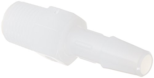 Eldon James A2-4HDPE High Density Polyethylene Adapter Fitting, 1/8-27 NPT to 1/4