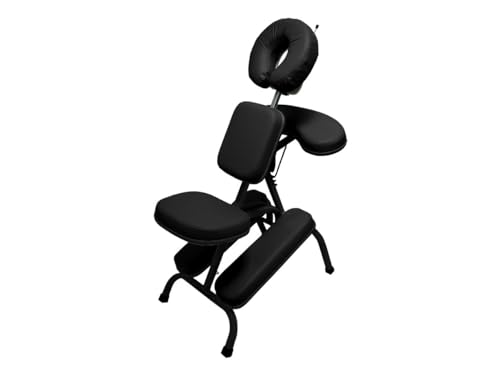 Cadeira Legno Quick Massage Shiatsu Preta Portátil Dobrável