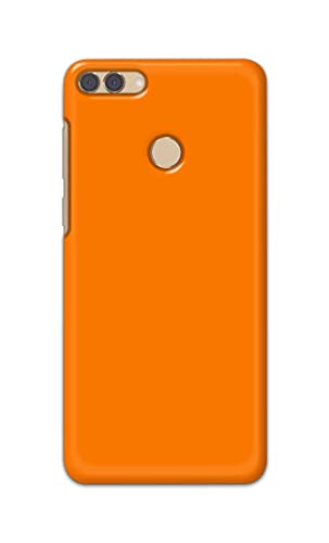 Image of Plain Orange Hard Back Case Cover for Huawei Y9 (2018) Back Cover -(J5) VNS2229