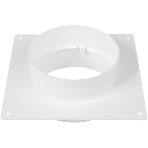 100 mm Kanalverbinder Flansch, Kunststoff gerader Rohrflansch für Heizung, Kühlung, Lüftungssystem (10 cm), Wandflansch für Klimaanlage, Abluftschlauch, Abluftrohr, Lüftungsrohr Verbindungsstueck