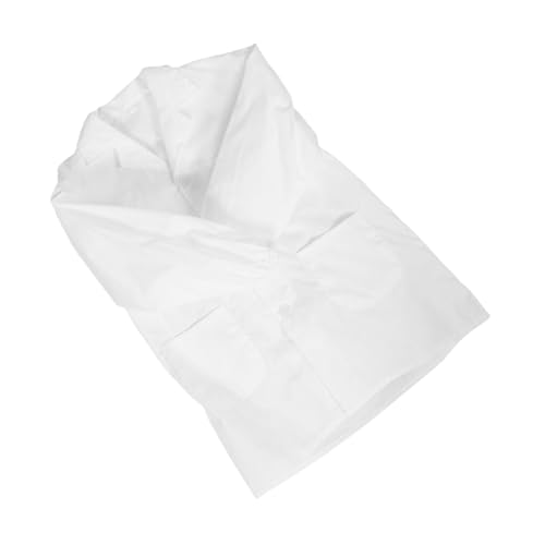 UKCOCO Disfraz Médico Infantil Bata Blanca con Mangas Elásticas para Abrigo Laboratorio Transpirable para Fiesta Escolar Traje Doctor para Preescolar y Halloween Talla