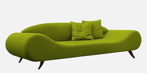 Image of Stylish & Modern Cushioned Couch Relax sectional Sofa in Fabric & Velvet and Heavy Duty Sofa for bedrooms, Living Rooms Guest Rooms Home and Office. (Green)
