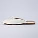 CUSHIONAIRE Jade Women's Slip-On Mules with Memory Foam – Dress Shoes for Women, Comfortable Flats, and Mule Shoes, Cream 8.5