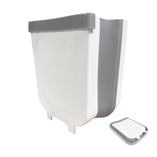 OLPRO 9 Litre Folding Camping Bin Perfect for Hanging or Free Standing Festivals Collapsible design portable for use in Campervans Caravans and Tents