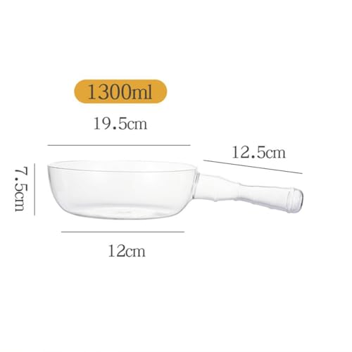 Olla con asa de vidrio resistente para estufas domésticas 3