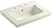 KOHLER K-2979-8-K4 Tresham One-Piece Surface and Integrated Bathroom Sink with 8-Inch Widespread Faucet Drilling, Cashmere