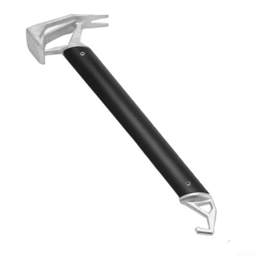 Camping Multi-Tool Hammer Stainless Steel Head Aluminum Handle for Tent Pegs Survival Gear Hiking 35.5cm(Silver 35.5 * 10cm)