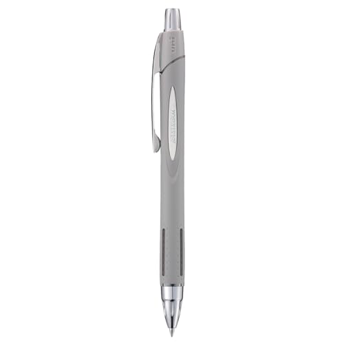 Image of Uni-Ball Jetstream RT Ballpoint Pen, Fine Point (0.7mm), Cloud Barrel, Black Ink, 6 Pens