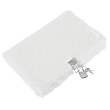 FOMIYES Cuaderno Cerradura A5 de Peluche Color Claro, Diario Infantil Esponjoso para Niñas, Bloc de Notas Creativo para Escuela y Escritura Personal