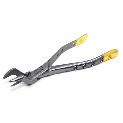 IMEDS Dental Extracting Forceps #88R with Right Pointed Split Beaks Tooth Upper Molars Extraction German Stainless Steel Tools Comes in Gold Handle